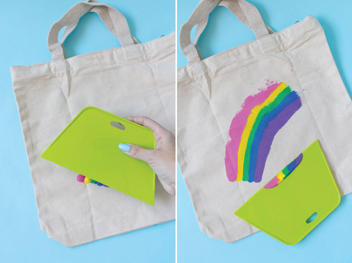 DIY Painted Rainbow Tote Bag