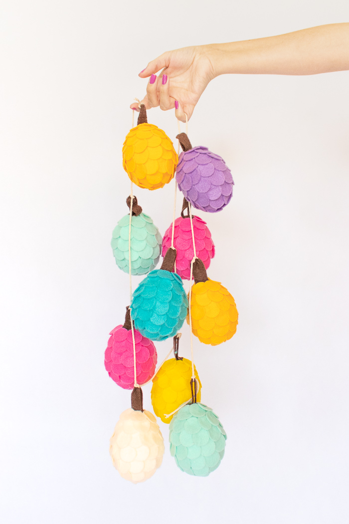 DIY Colorful Felt Pinecones | Club Crafted