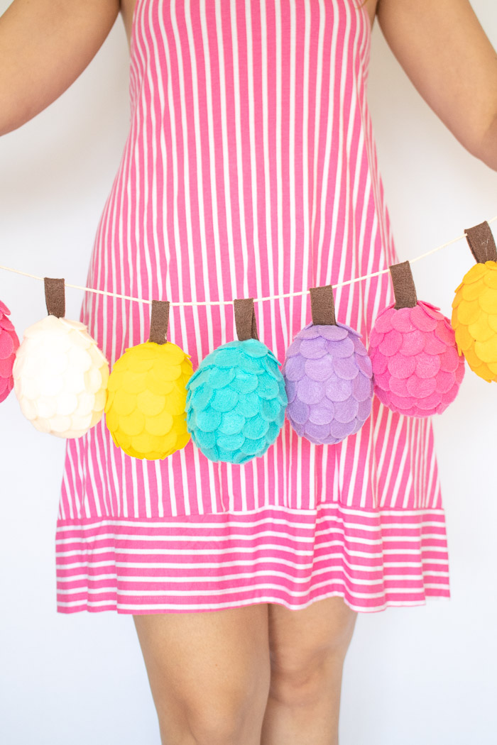 DIY Colorful Felt Pinecones | Club Crafted
