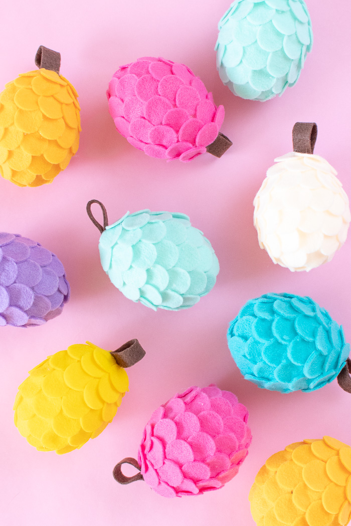 DIY Colorful Felt Pinecones | Club Crafted