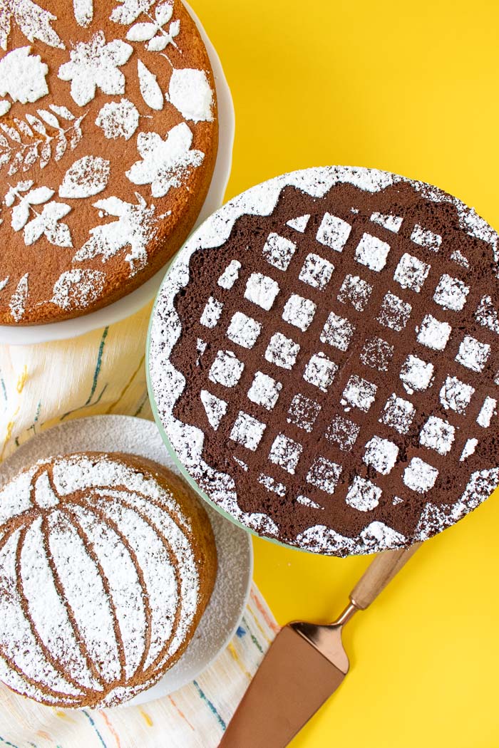 Fall Cake Stencils with Templates (+ 3 Ways to Use Them!) | Club Crafted