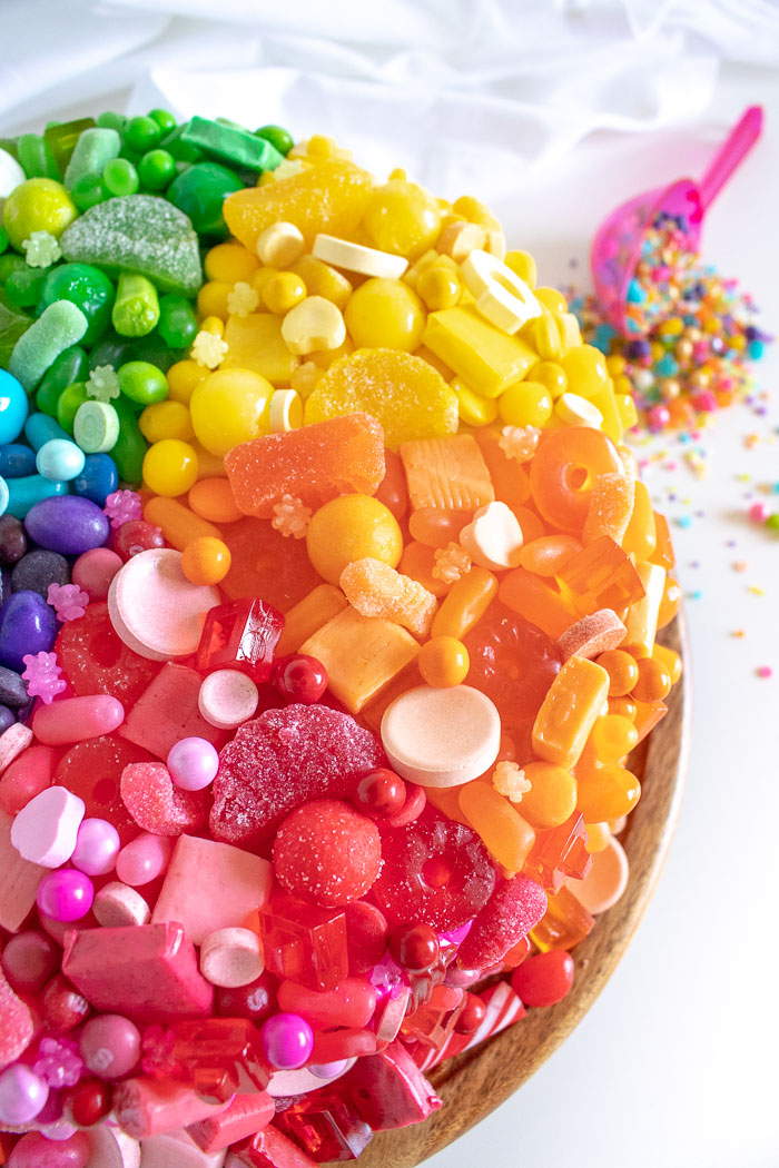 A Fun Candy-Covered Color Wheel Cake | Club Crafted