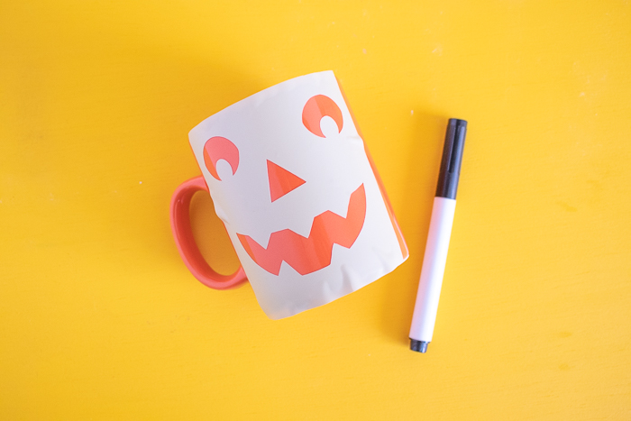 DIY Easy Jack-O-Lantern Mug (+ Free Template!) | Club Crafted