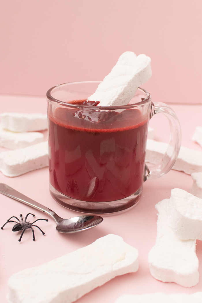 Marshmallow Bones + Bloody Red Velvet Hot Chocolate | Club Crafted