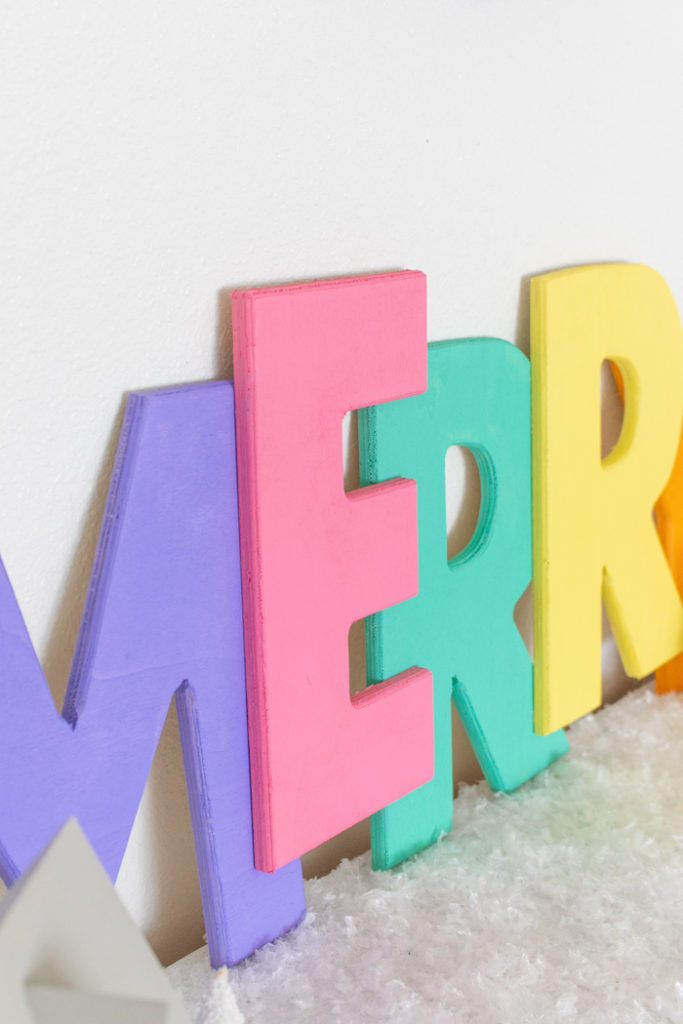 Large Colorful Merry Sign for Christmas Decor | Club Crafted