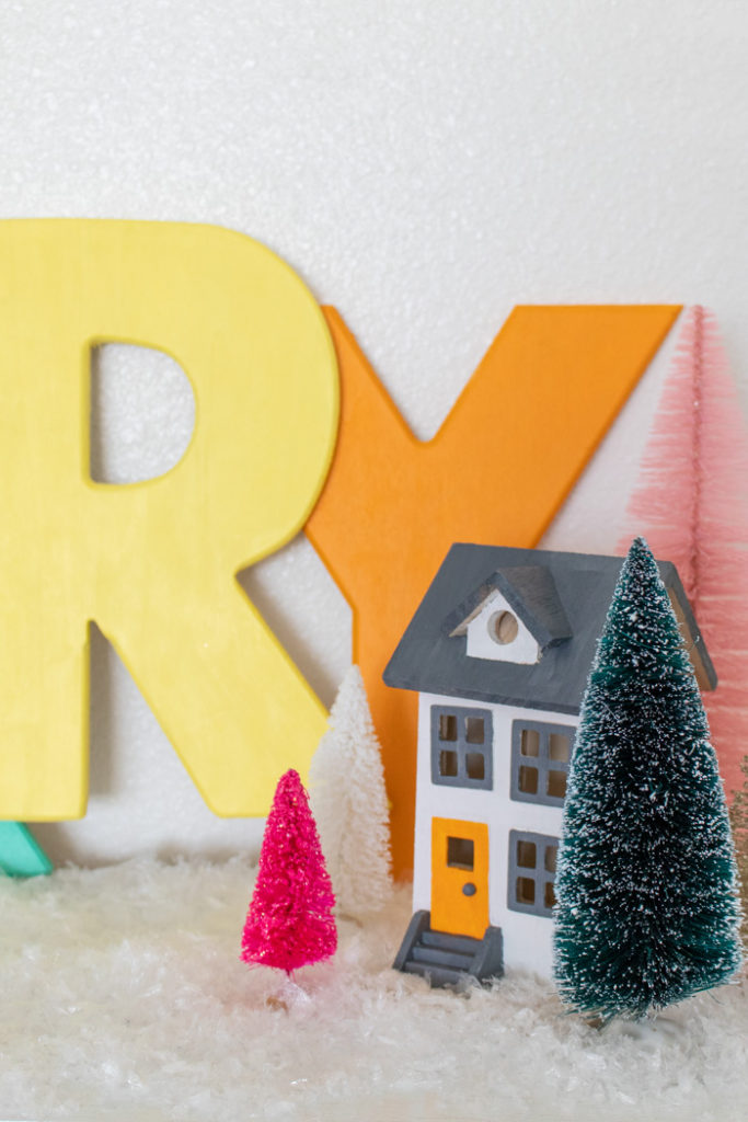 Large Colorful Merry Sign for Christmas Decor | Club Crafted