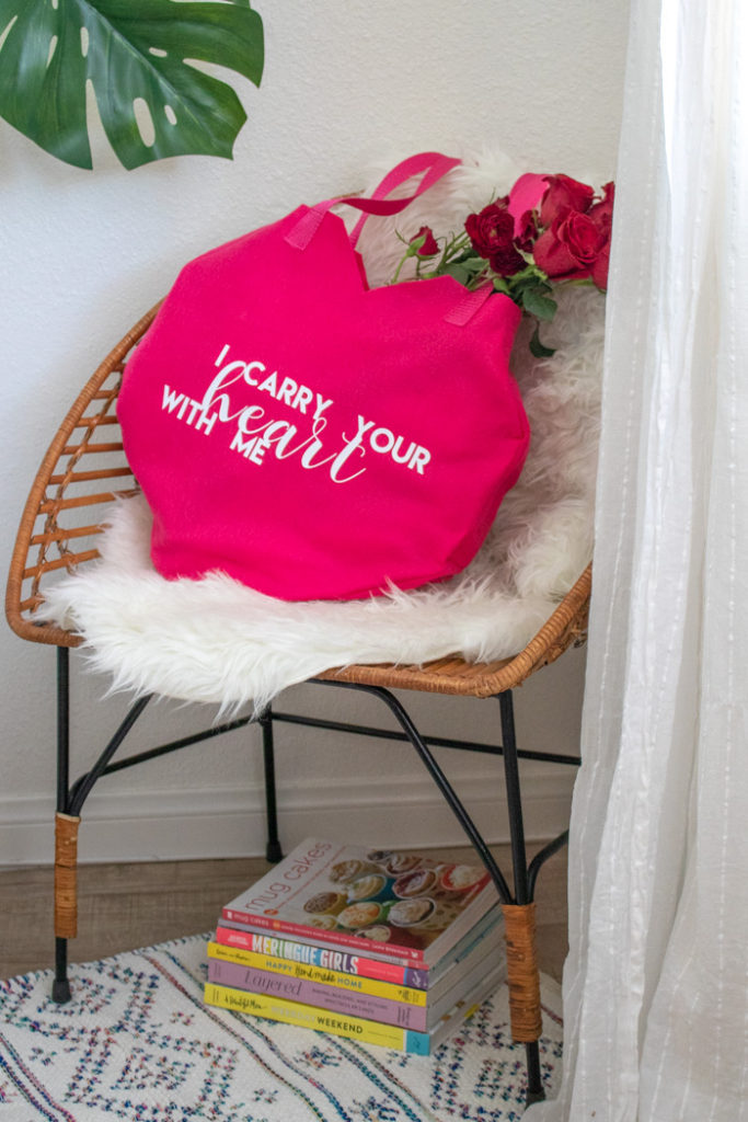 DIY Felt Heart Tote Bag for Valentine's Day | Club Crafted