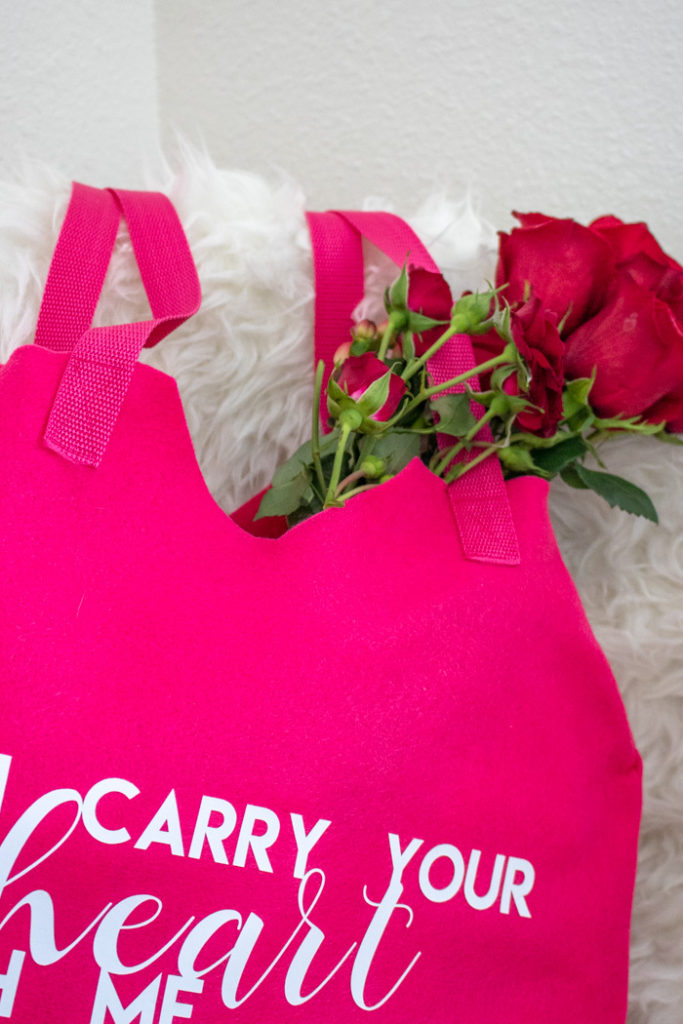 DIY Felt Heart Tote Bag for Valentine's Day | Club Crafted