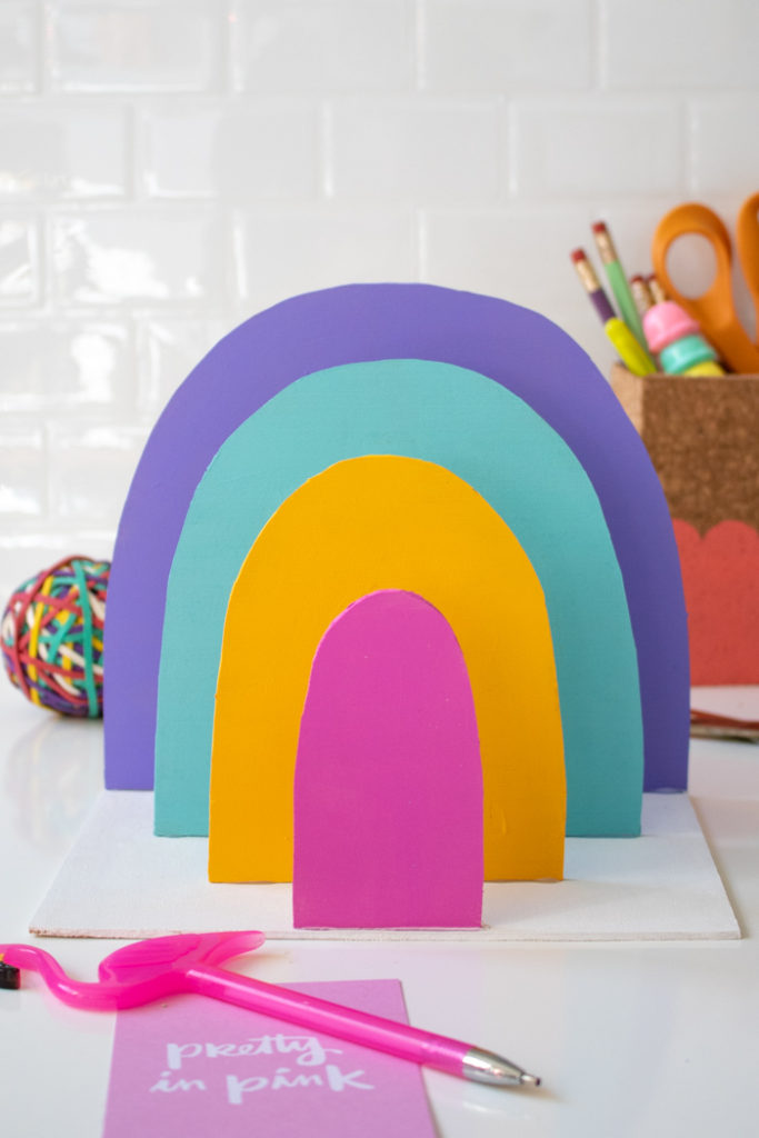 DIY Rainbow Paper Organizer | Club Crafted