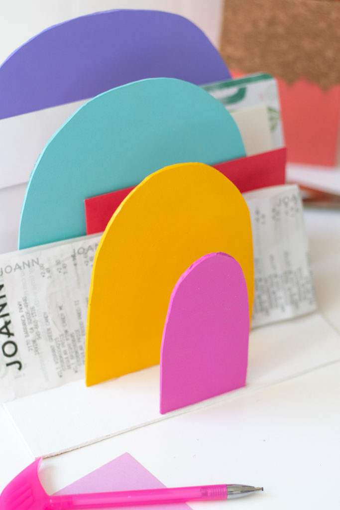 DIY Rainbow Paper Organizer | Club Crafted