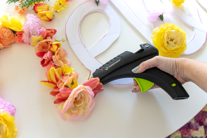 DIY Large Floral Word Art for Spring Home Decor | Club Crafted