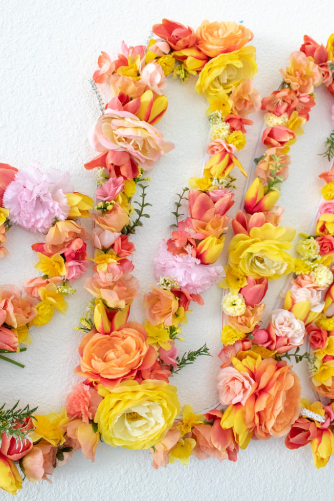 DIY Large Floral Word Art for Spring Home Decor | Club Crafted