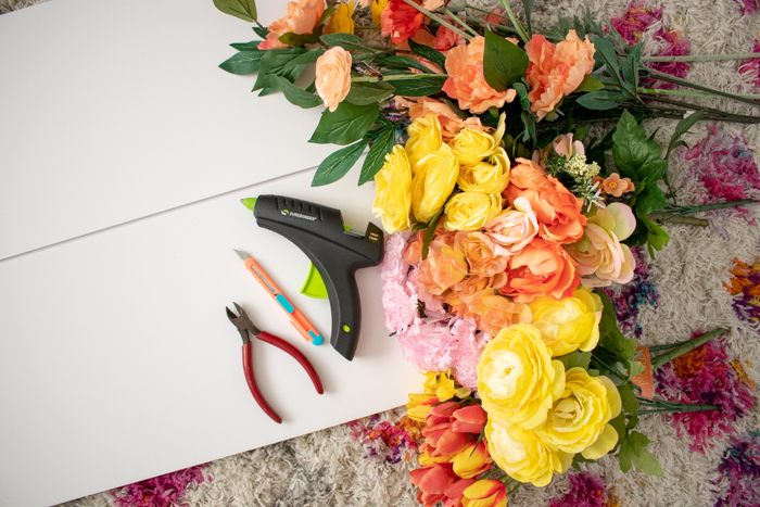 DIY Large Floral Word Art for Spring Home Decor | Club Crafted