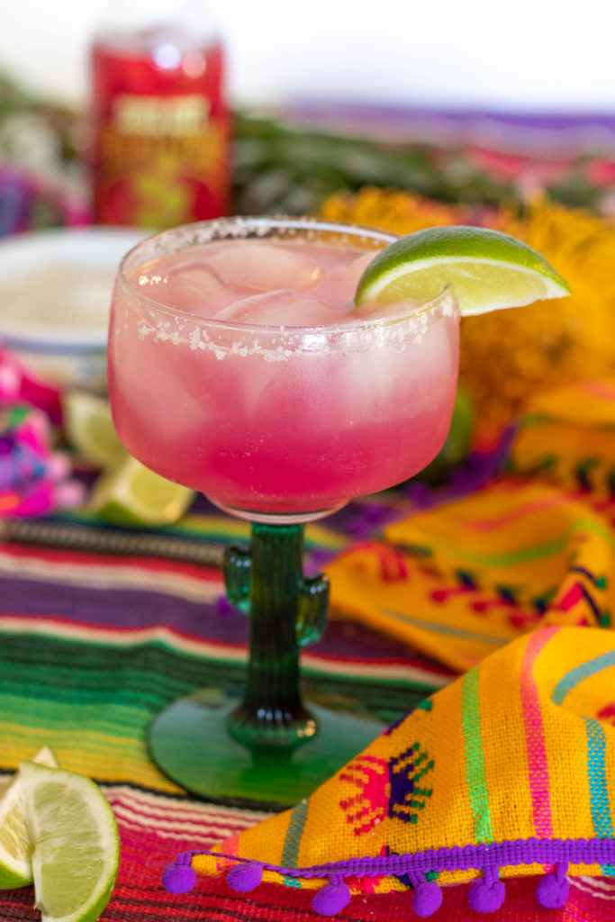 Cactus Cooler Cocktail (Sparkling Prickly Pear Margarita) | Club Crafted