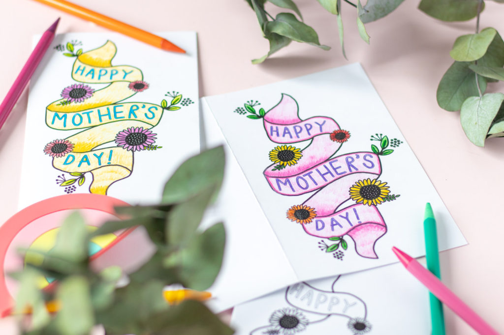 Free Printable! Mother's Day Card Coloring Page | Club Crafted