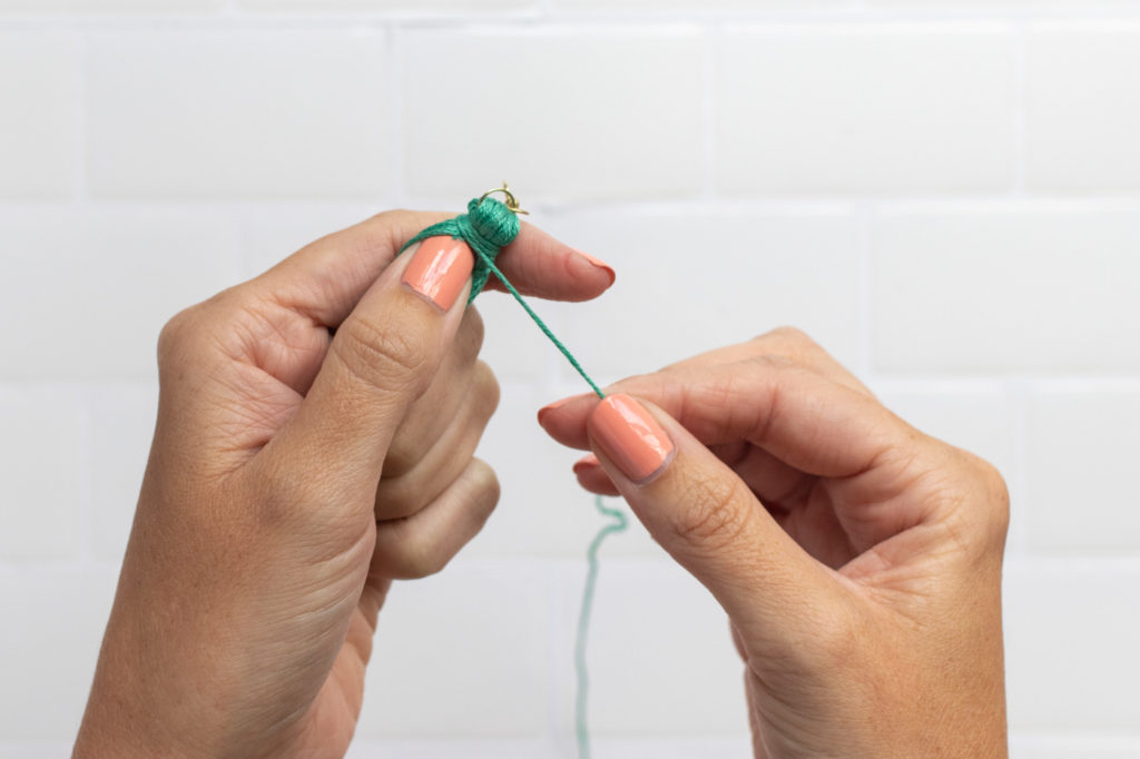 Make DIY tassel earrings in just 5-minutes! Use embroidery string to make easy tassels you can use for DIY jewelry and accessories in your favorite colors! #tassels #diyjewelry #giftideas #5minutediy #diyideas #embroideryfloss
