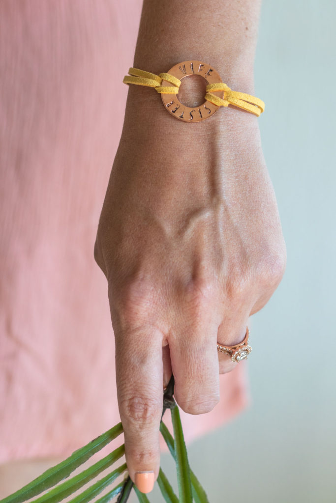 DIY Metal Stamped Washer Bracelets for Homemade Gifts