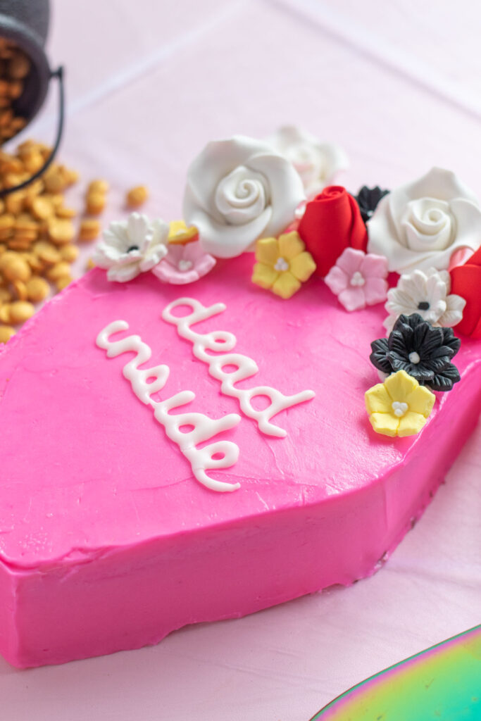 Pink Mini Coffin Cakes for Halloween