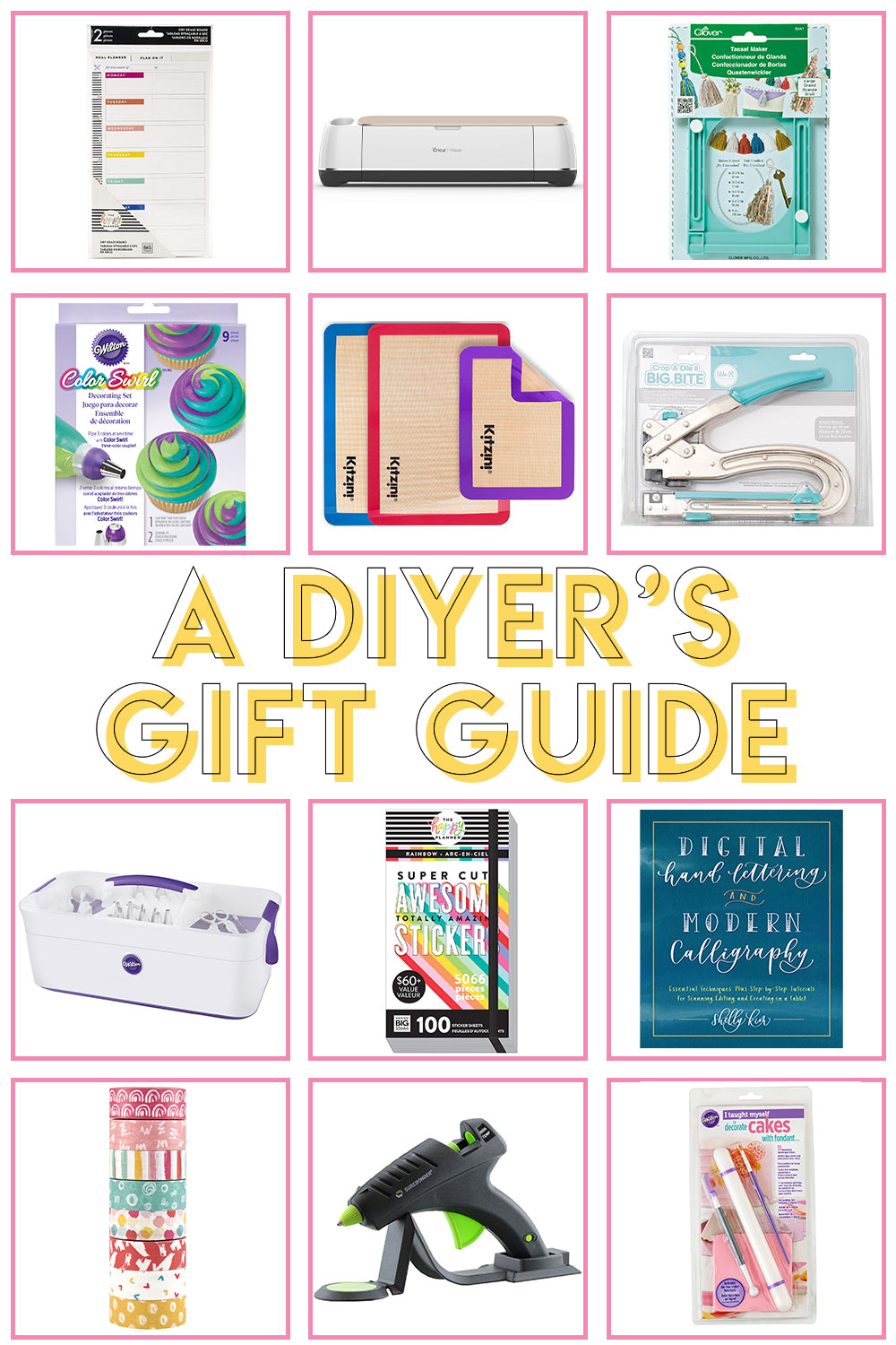 A Crafter Gift Guide // Gift Ideas for DIYers // Check out this roundup of the best gifts for makers this year! Choose a gift for crafters in any price point #christmas #shopping #holidayshopping #giftguide #diygifts #giftideas #craftmas