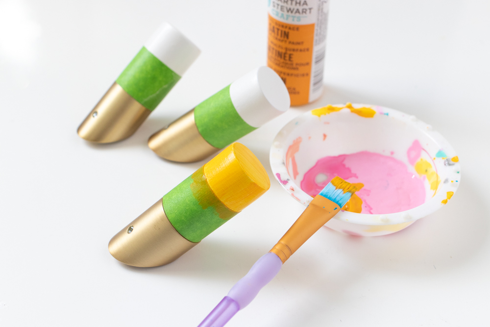 painting section of wall hooks