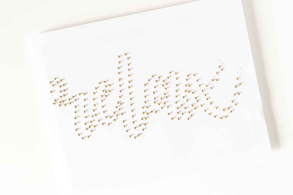 printable template hammered with nails