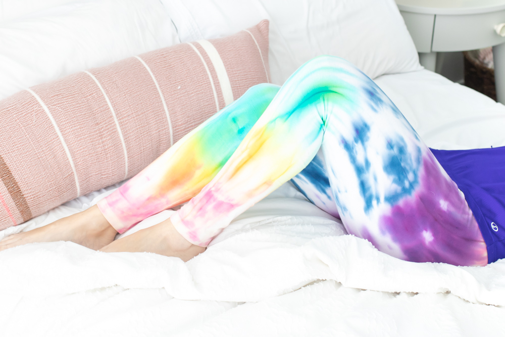 closeup of rainbow tie dye pattern