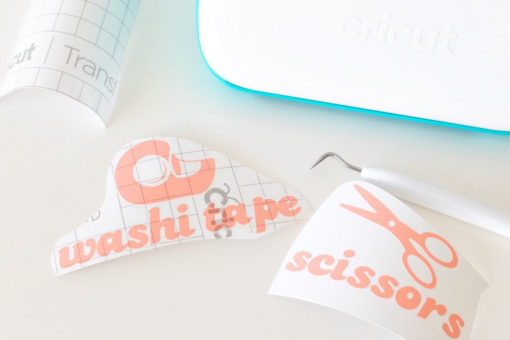 transfer tape on Cricut vinyl labels
