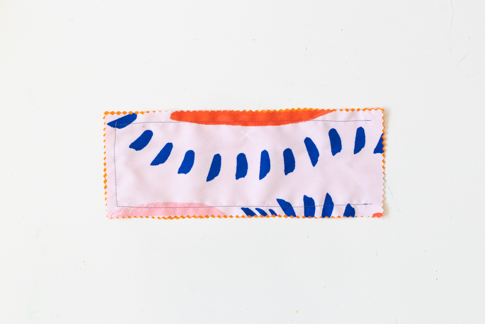 two fabric pieces sewing together