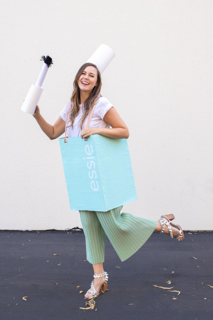 woman wearing nail polish Halloween costume