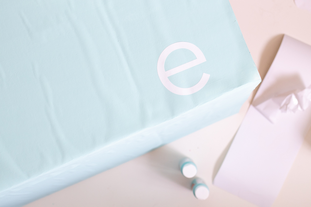 applying vinyl letters for essie nail polish logo