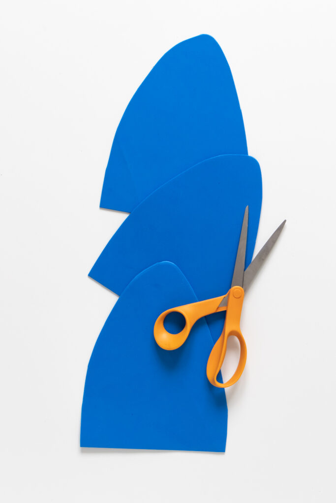 three cut foam petals for tampon costume