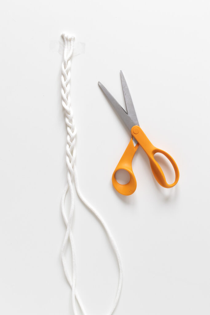 braiding three strands of rope together