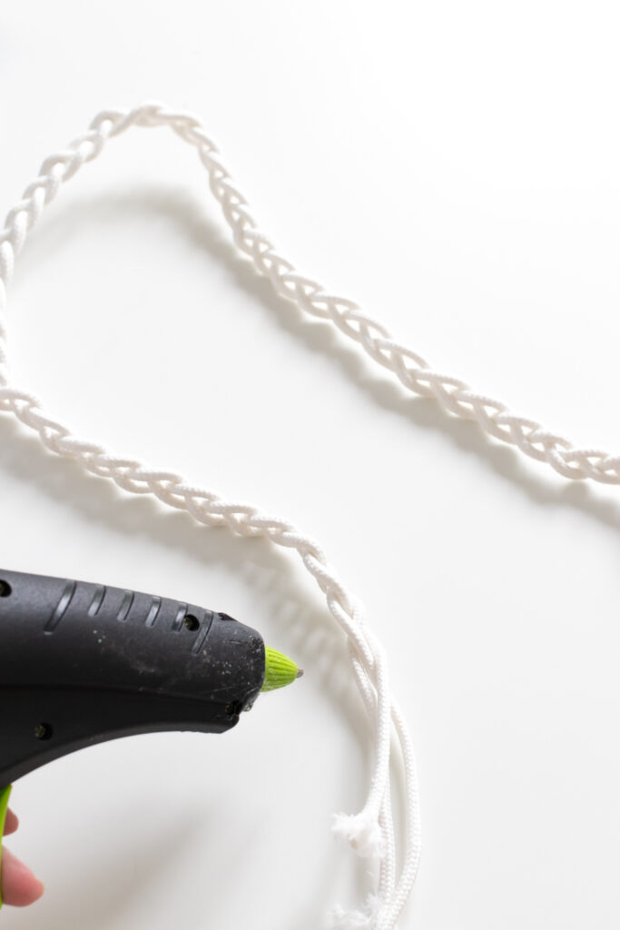 gluing braided rope together