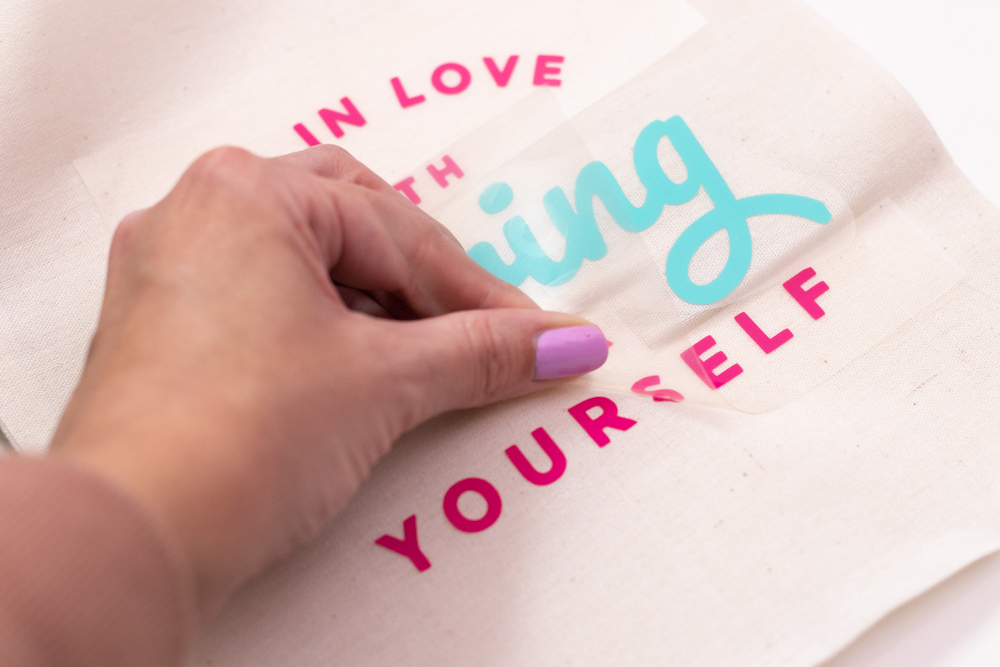removing backing for self care gift baskets vinyl